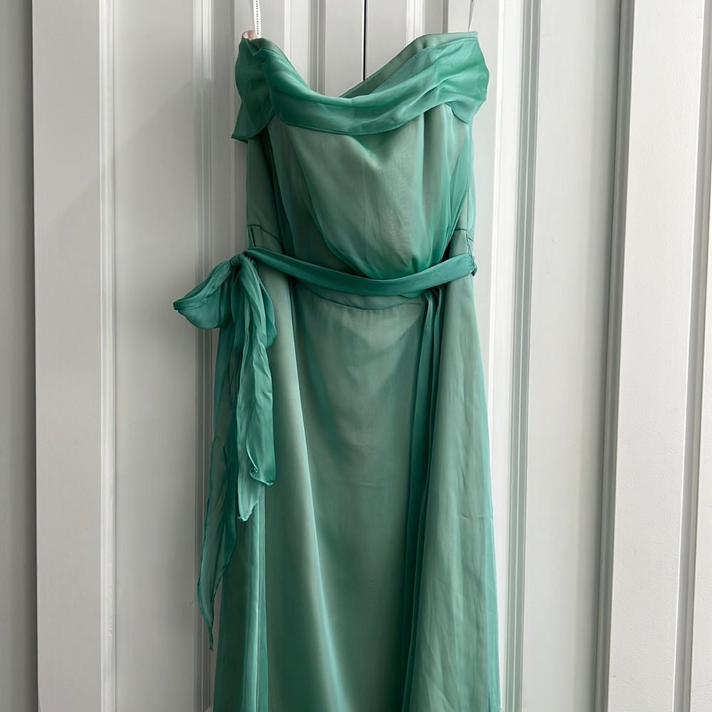 Jade Green Chiffon Dress Wedding Guest